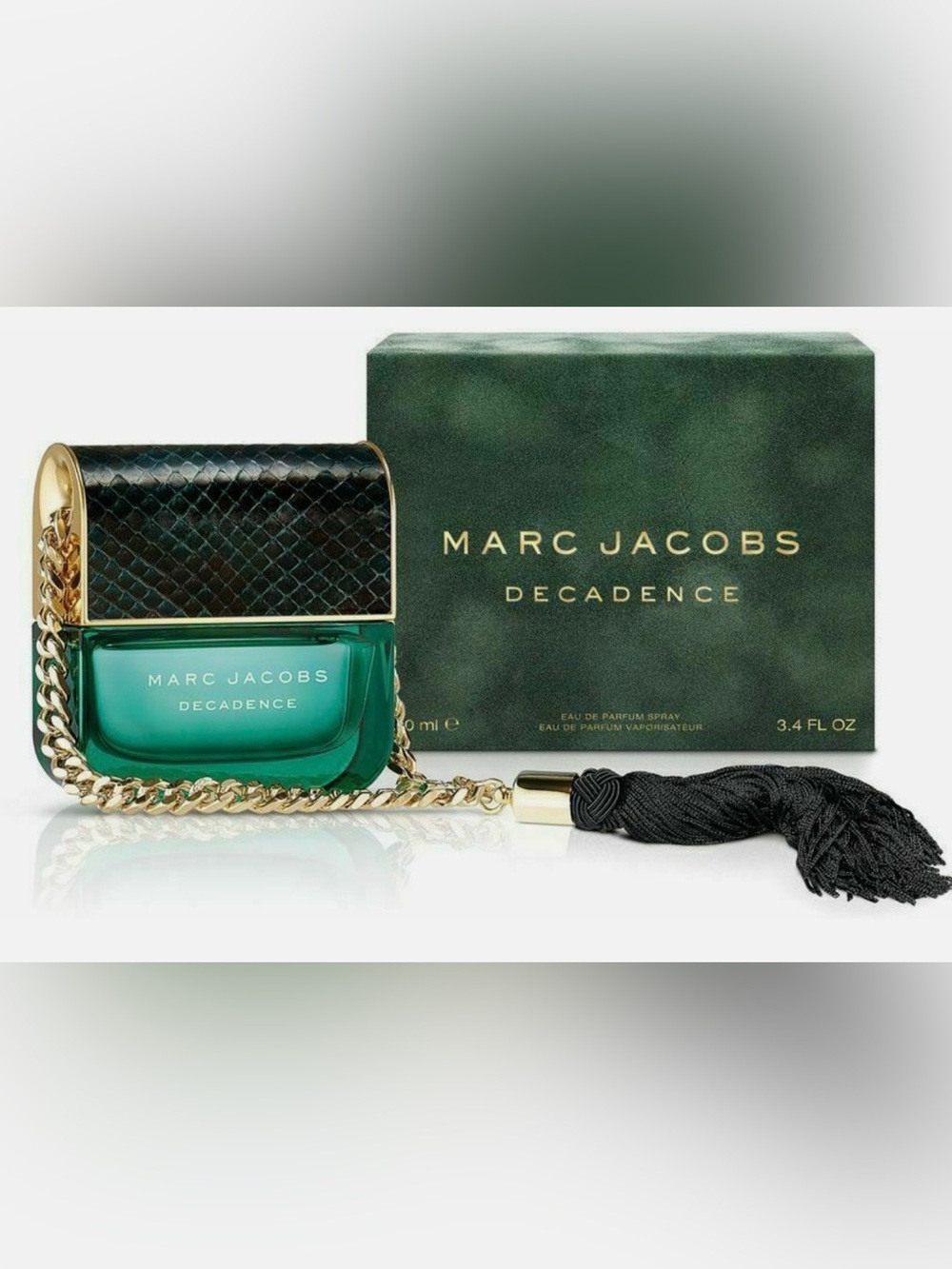 Marc Jacobs Decadence Men’s Green & Gold Bottle with Black Tassel
